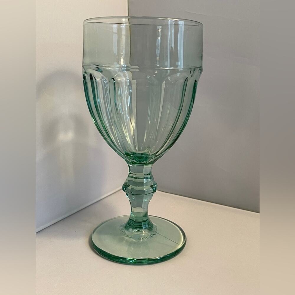 Vintage Libbey Gibraltar Spanish Green Water Goblet or Tea Glass‎